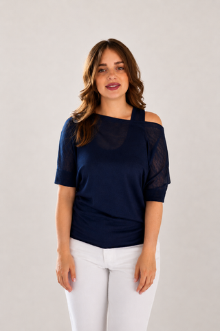 Maglia due layers in lino Parosh