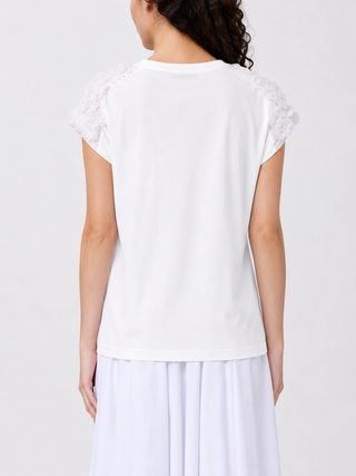 T-shirt con applicazione in tulle Fabiana Filippi
