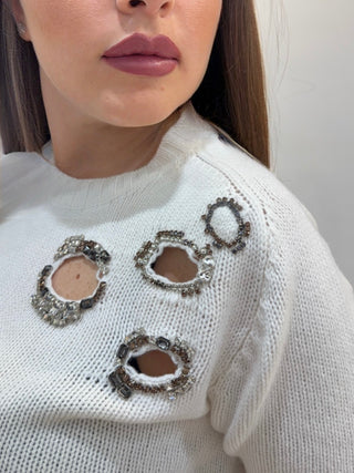 Maglia con ricamo Fabiana Filippi