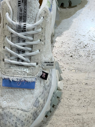 Sneakers con paillettes variante silver Joya Paris