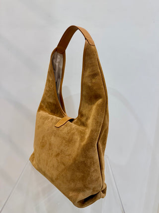 Borsa Kate media in camoscio color sequoia