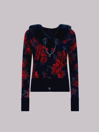 Cardigan reversibile con ecopelliccia Blugirl
