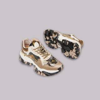 Sneakers in pelle e strass Joya Paris