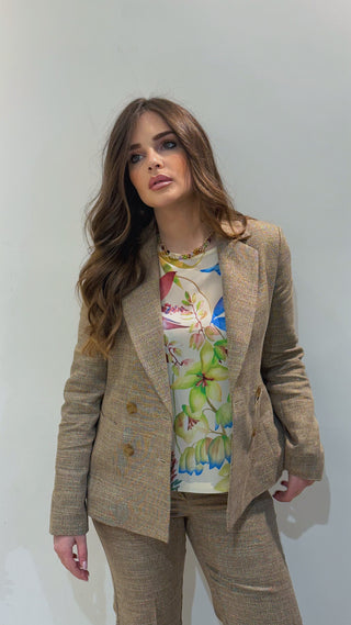 Blusa Cruze in fantasia di seta Momonì