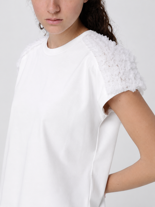 T-shirt con applicazione in tulle Fabiana Filippi