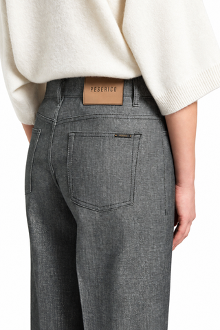 Pantalone denim in gabardina in cotone Peserico