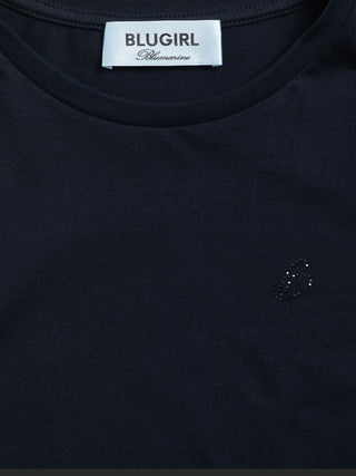 T-shirt over in jersey con logo Blugirl