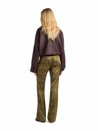 Pantalone Odin in raso stretch di seeta stampato Momonì
