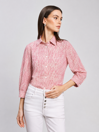 Camicia no stiro elasticizzata fantasia Camicetta Snob