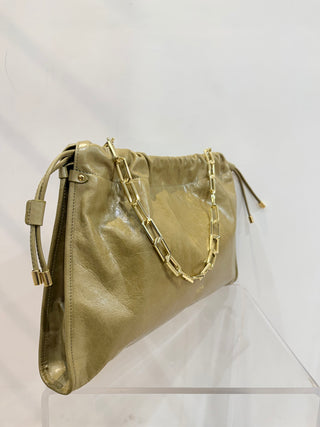 Borsa Giorgia media in pelle color kaki