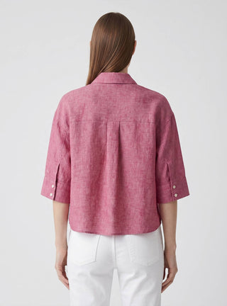 Camicia in misto lino fantasia Camicetta Snob