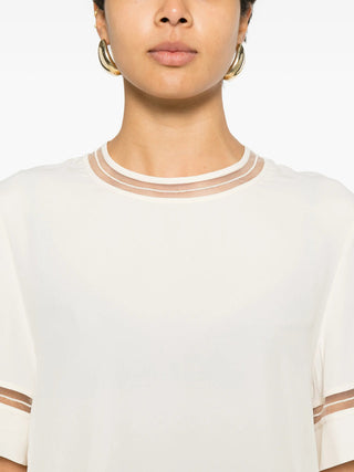 T-shirt con dettagli in brillante monile Fabiana Filippi