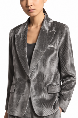 Blazer monopetto in velluto Peserico