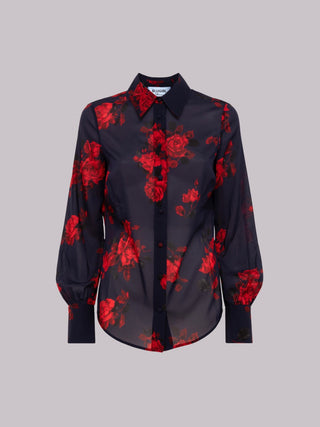 Camicia in voile di seta Blugirl