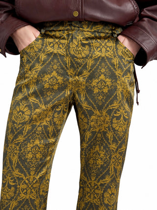 Pantalone Odin in raso stretch di seeta stampato Momonì