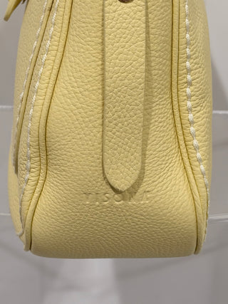 Borsa Duse in pelle martellata color Canarino Visonà