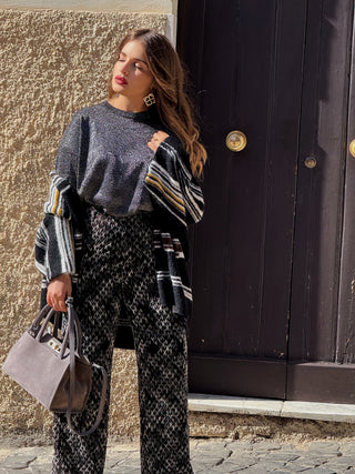 Cardigan a righe in mohair Missoni