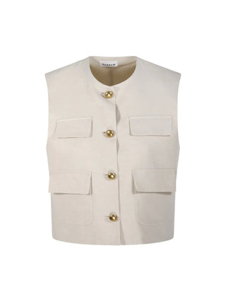 Gilet con bottoni oro Parosh