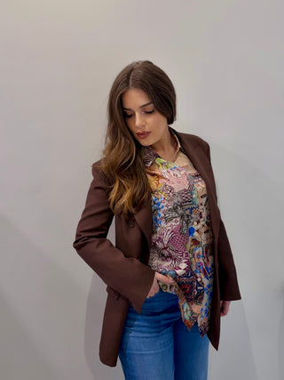 Giacca doppiopetto in misto viscosa Parosh