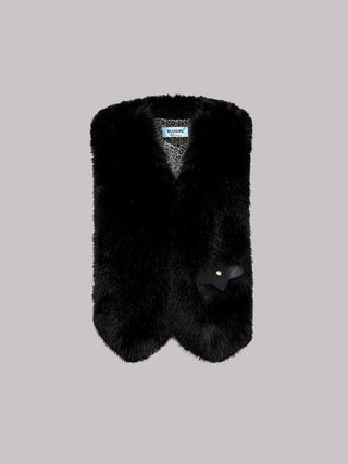Gilet in ecopelliccia nero Blugirl