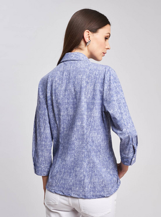 Camicia no stiro elasticizzata fantasia Camicetta Snob