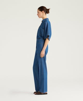 Pantalone Macao in chambray Momonì