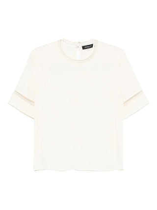 T-shirt con dettagli in brillante monile Fabiana Filippi