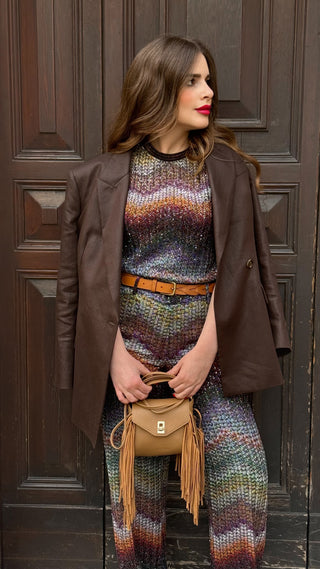 Mini-bag con frange Visonà