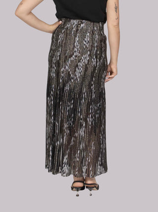 Gonna lunga plissettata in misto viscosa lurex Missoni