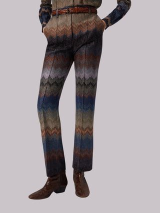 Pantalone a trombetta con motivo snake Missoni
