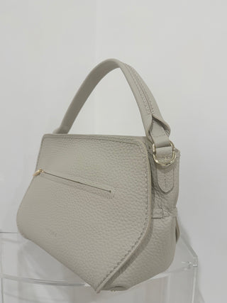 Borsa Vita in pelle martellata color beige Visonà