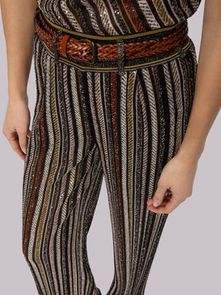 Pantalone in maglia a righe spigata Missoni