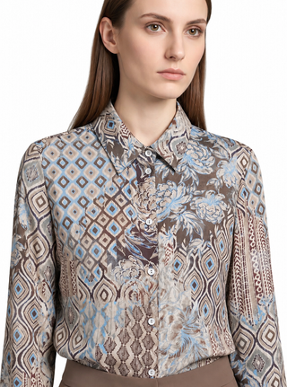Camicia Nuvola in viscosa fantasia Camicetta Snob