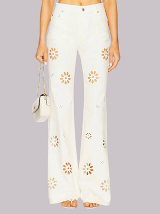 Jeans con dettagli cut-out Love Shack Fancy