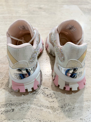 Sneakers con strass variante rosa Joya Paris