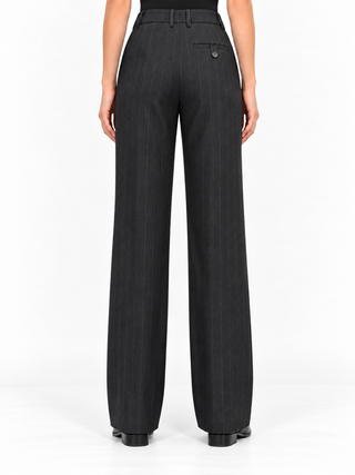 Pantalone Jessie gessato in lana La Torre