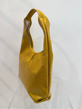 Borsa Kate media in pelle color senape