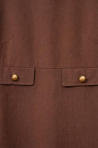 Abito girocollo con pattine applicate Parosh