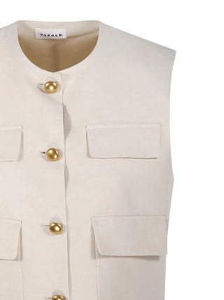 Gilet con bottoni oro Parosh