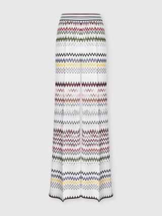 Pantalone ampio in viscosa e cotone motivo zig zag Missoni