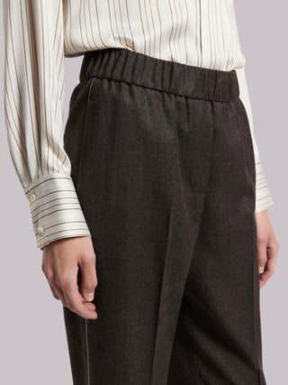 Pantalone in flanella di lana lurex Peserico