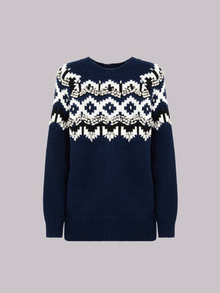 Maglia-cardigan in lana con cristalli Blugirl