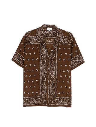 Camicia in seta stampa paisley Parosh