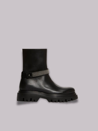 Stivali biker in pelle con cintino Fabiana Filippi