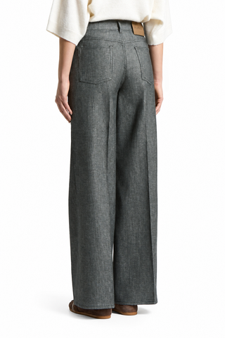 Pantalone denim in gabardina in cotone Peserico