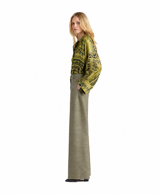 Pantalone sartoriale a sigaretta Aron in lana stretch Momonì