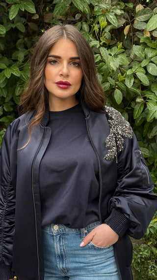 T-shirt over in jersey con logo Blugirl