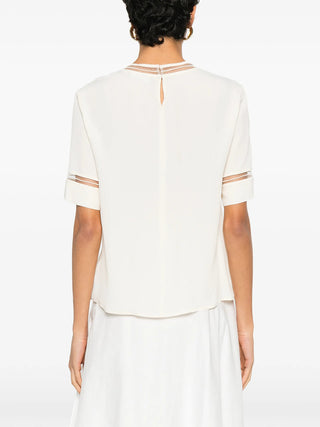 T-shirt con dettagli in brillante monile Fabiana Filippi