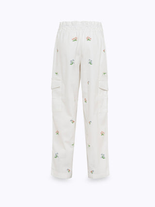 Pantalone cargo con fiori Blugirl