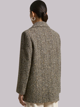 Cappotto midi in resca di lana e paillettes Peserico